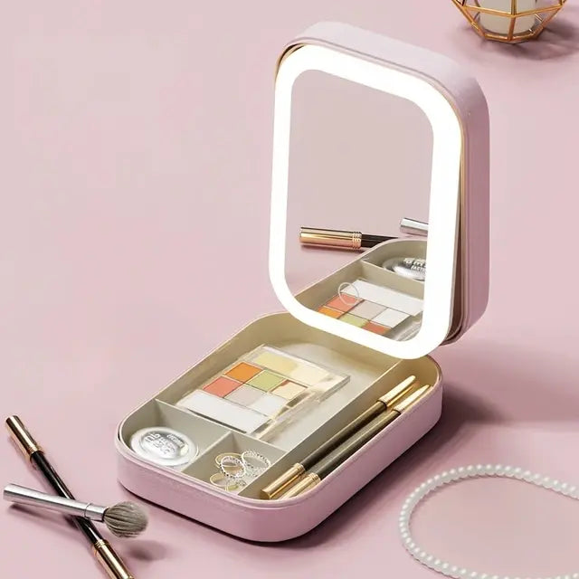 Miroir LED Boîte de rangement pour maquillage