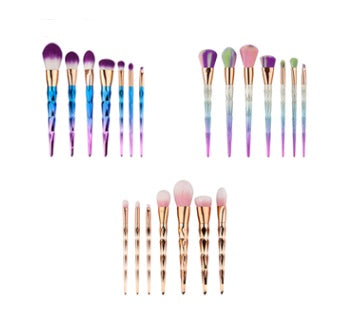 7 pinceaux de maquillage, outils de maquillage, pinceau de fond de teint diamant