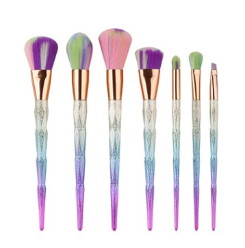 7 pinceaux de maquillage, outils de maquillage, pinceau de fond de teint diamant