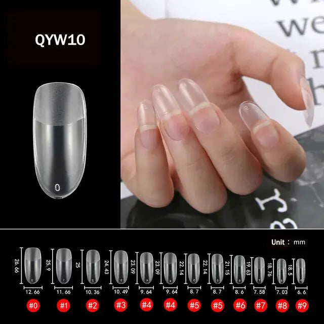 120 Pcs Faux ongles American Capsule Gel X Coffin