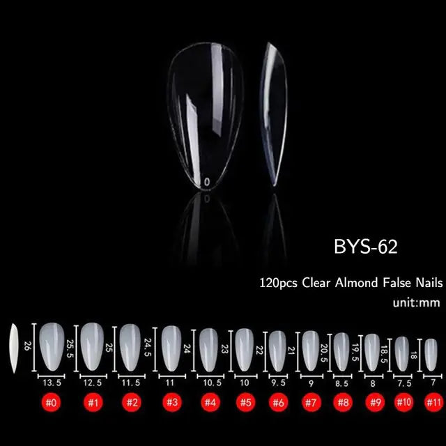 120 Pcs Faux ongles American Capsule Gel X Coffin