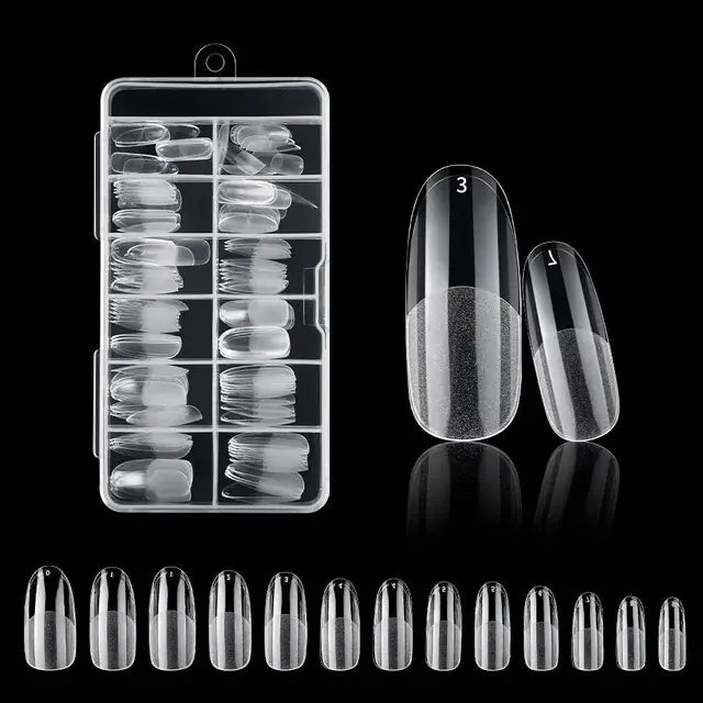 120 Pcs Faux ongles American Capsule Gel X Coffin