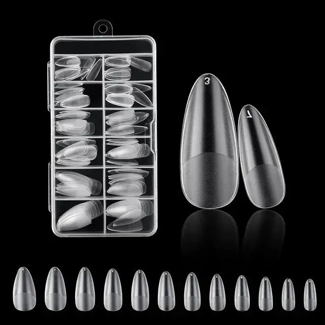 120 Pcs Faux ongles American Capsule Gel X Coffin