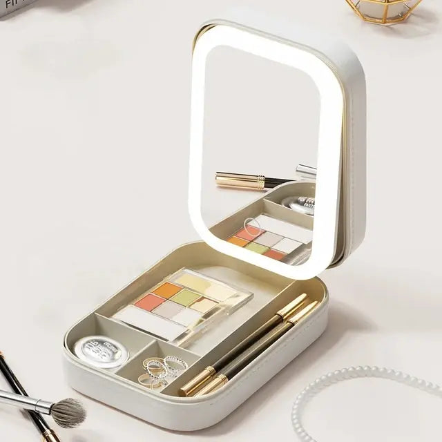 Miroir LED Boîte de rangement pour maquillage