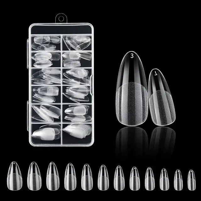 120 Pcs Faux ongles American Capsule Gel X Coffin